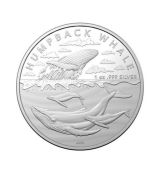 Antarctic Territory - Humpback Whale 1 oz Stříbro