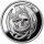 Stříbrná mince Skull Embrace – Anne Stokes Dragons Collection 1 Oz Proof
