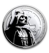 Mince - 2017 Niue 1 oz Stříbrné $ 2 Star Wars Darth Vader BU