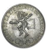 Mince -1968 Mexiko Silver 25 Pesos Olympijské hry