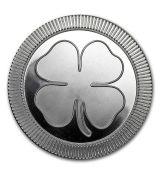 Mince 1 Oz stříbro : čtyřlístek pro štěstí