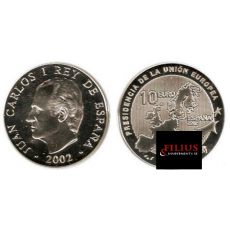 Mince :-2002 10 Euro - Juan Carlos I Španělské předsednictví
