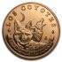 1 oz  Měděná mince - $ 5.00 Nativní Američan Los Coyotes