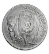 2016 Kongo 5000 Franc 1 oz Stříbrný africký lev BU