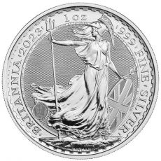 Stříbrná mince Britannia 1 Oz 2 GBP 2023 Velká Británie CHARLES III