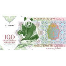 Sběratelská bankovka "Pandy" „World Bank of Wildlife"
