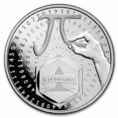 Stříbrná mince Number Pi (Čislo Pi) Šalamounovy ostrovy 1 Oz 2024