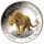 Stříbrná mince Leopard 1 Oz 100 shillings 2023 Somálsko Colorized