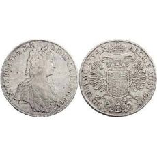 Marie Terezie Stříbrná mince  Tolar konveční 1754 Praha