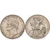SASKO Johann 1854-1873 Vítězná Stříbrná mince Tolar 1871, B-Drážďany