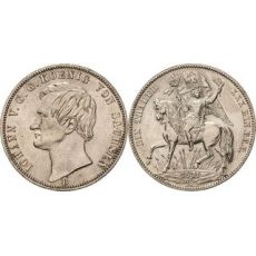 SASKO Johann 1854-1873 Vítězná Stříbrná mince Tolar 1871, B-Drážďany