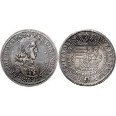 Ferdinad Karel 1646-1662 Stříbrná mince Tolar 1646
