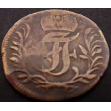 Johann Friedrich 1744-1767 Cu 2 Pfennig 1761