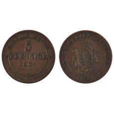 Německo  5 Pfennig 1864 B