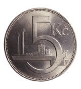 Mince - 5Kč,1Kč,  Československo  1938 sada 3 ks