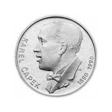 Stříbrná mince 100 Kčs Karel Čapek 1990