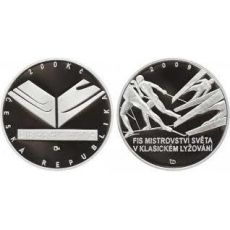Stříbrná mince 200 Kč MS v lyžování - Liberec 2009 Proof