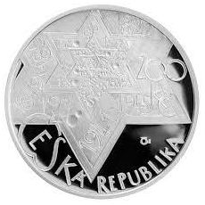 Stříbrná mince 200 Kč Rabí Jehuda Löw ben Becalel 400. výročí úmrtí 2009 Proof