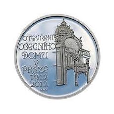Stříbrná mince 200 Kč Otevření Obecního domu v Praze 100. výročí 2012 Proof