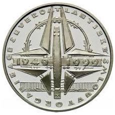 Stříbrná mince 200 Kč Založení NATO 50. výročí 1999 Standard