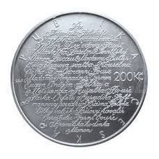 Stříbrná mince 200 Kč Jarmila Novotná 100. výročí narození 2007 Proof