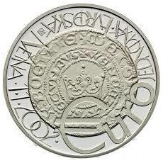 Stříbrná mince 200 Kč Zavedení jednotné evropské měny Euro 2001 Standard