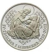 Stříbrná mince 200 Kč Sv. Zdislava z Lemberka 750. výročí úmrtí 2002 Standard