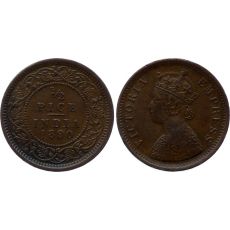 Mince British India 1/2 Pice 1890