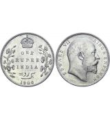 Mince India - British 1 Rupee 1906