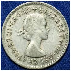 Mince  Austrálie 3 Pence 1955