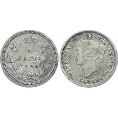 Mince Kanada 5 Cents 1858