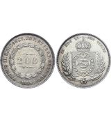 Mince Brazílie 200 Reis 1855
