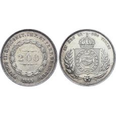 Mince Brazílie 200 Reis 1855