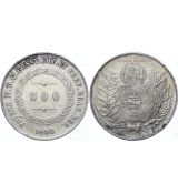 Mince Brazílie 500 Reis 1850 KM # 458 Silver Pedro II VF