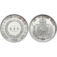 Mince Brazílie 500 Reis 1855