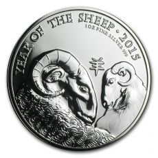 Mince -2015 Velká Británie 1 oz Stříbrný rok Berana BU