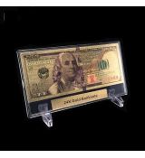 24k pozlacené kopie 100 USD dolarové bankovky