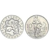 Mince :1954 - 10 Kčs-10.výročí SNP