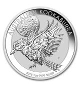 Kookaburra Stříbrná mince 1 AUD Australian Ledňáček 1 Oz 2018