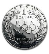 STŘÍBRNÁ MINCE 1 Dollar 1988 S - Olympiada