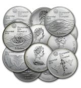 Mince-1976 Kanada $ 5 Olympijské stříbrné mince