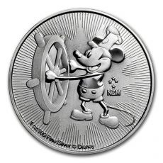 Mince Niue 1 oz Stříbrná $ 2 Disney Parník  Willie BU