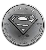 Mince : 2016 Kanada 1 oz Stříbro $ 5 SUPERMAN ™ BU