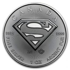 Mince : 2016 Kanada 1 oz Stříbro $ 5 SUPERMAN ™ BU