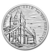 Mince :2018  1 oz památky Británie (Tower Bridge)