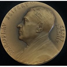 Medaile Jaroslav Seifert - český básník 1956 - poprsí zleva
