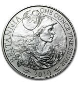 Stříbrná Mince-2010 Velká Británie 1 oz Silver Britannia BU
