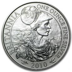 Stříbrná Mince-2010 Velká Británie 1 oz Silver Britannia BU