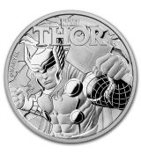 Mince-2018 Tuvalu 1 oz Stříbrno $ 1 Marvel Řada THOR ™ BU