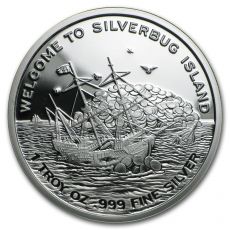Mince 1 oz Silver Proof Round - 2015 Najít Silverbug Island